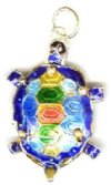1 35x21mm Blue Cloisonn� Turtle Pendant